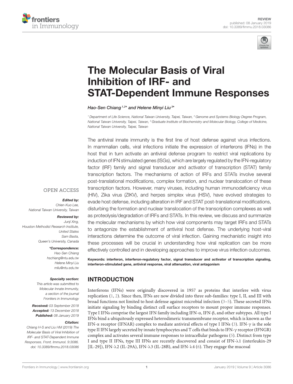 The Molecular Basis of Viral Inhibition of IRF- and STAT-Dependent Immune Responses