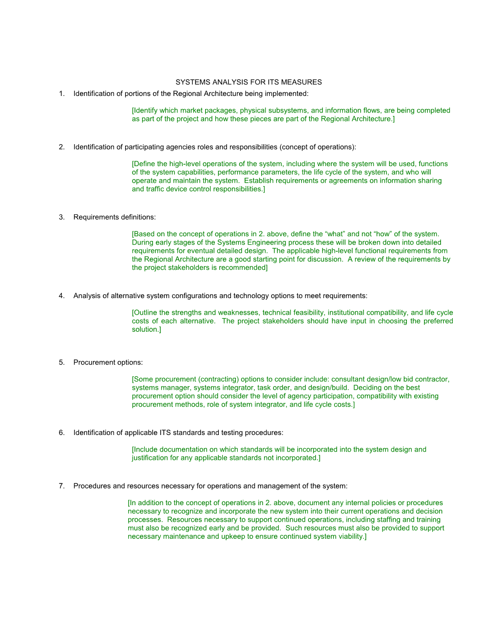 Systems Analysis for Its Measures