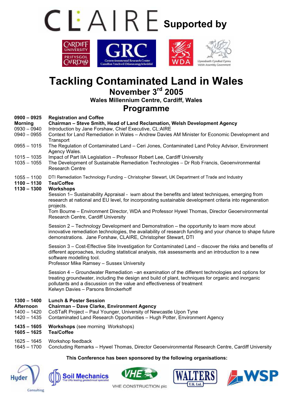 Tackling Contaminated Land in Wales