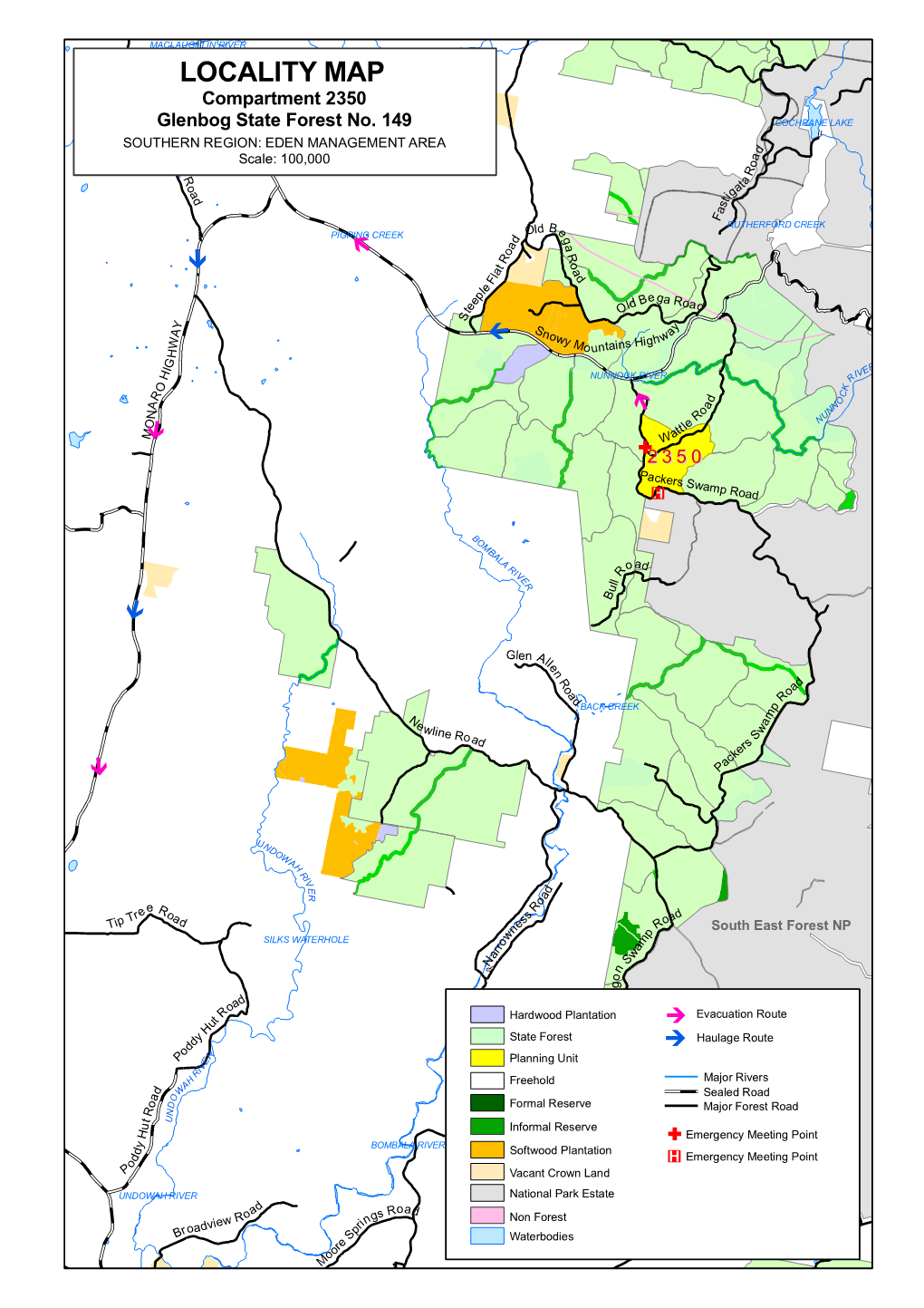 Glenbog State Forest Compartment 2350 Harvest Plan