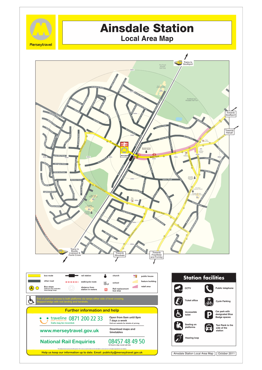 Ainsdale Station Local Area Map