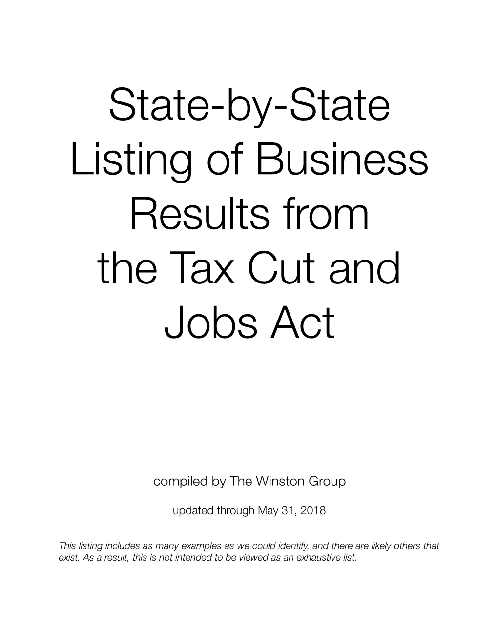 State Examples of TCJA Updated May 31 2018