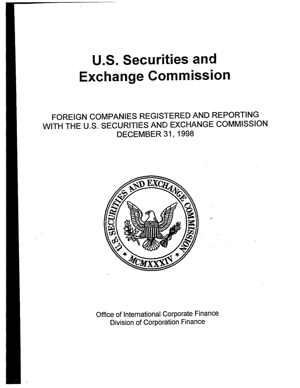 Foreign Private Issuers Lists, 1998