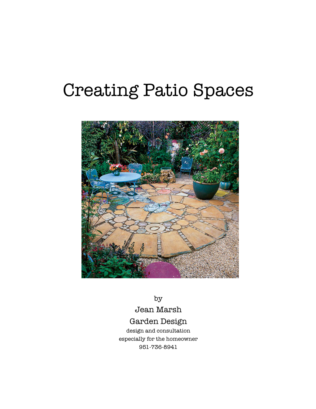 Creating Patio Spaces