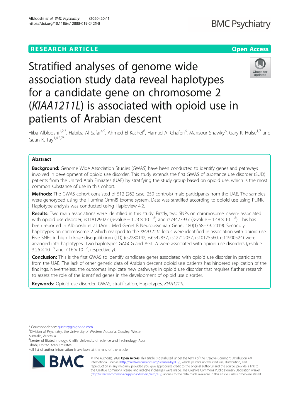 Stratified Analyses of Genome Wide Association Study