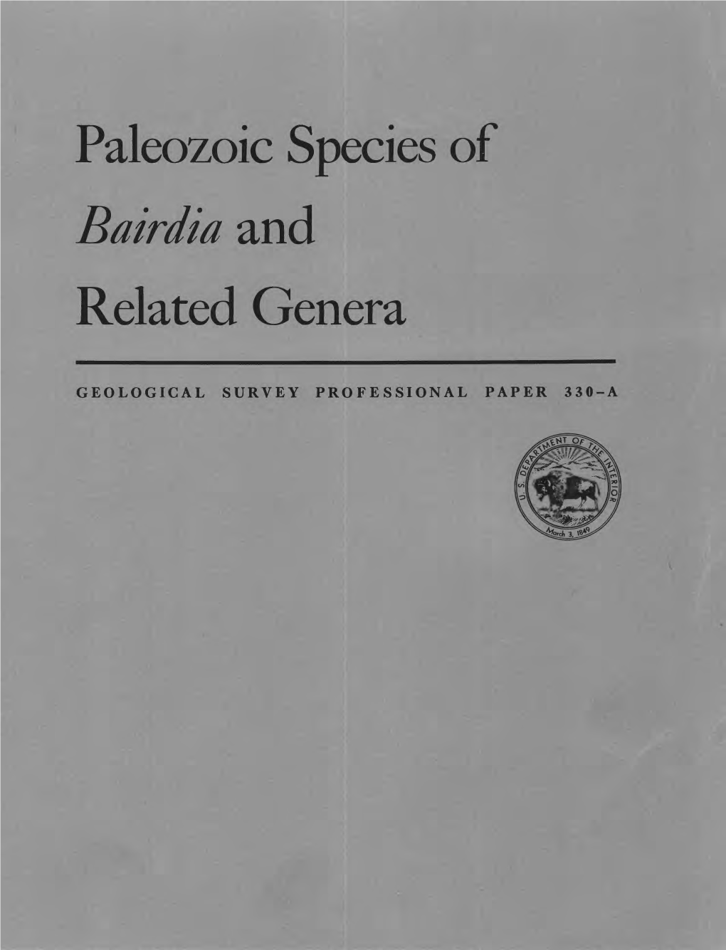 Paleozoic Species of Bairata and Related Genera