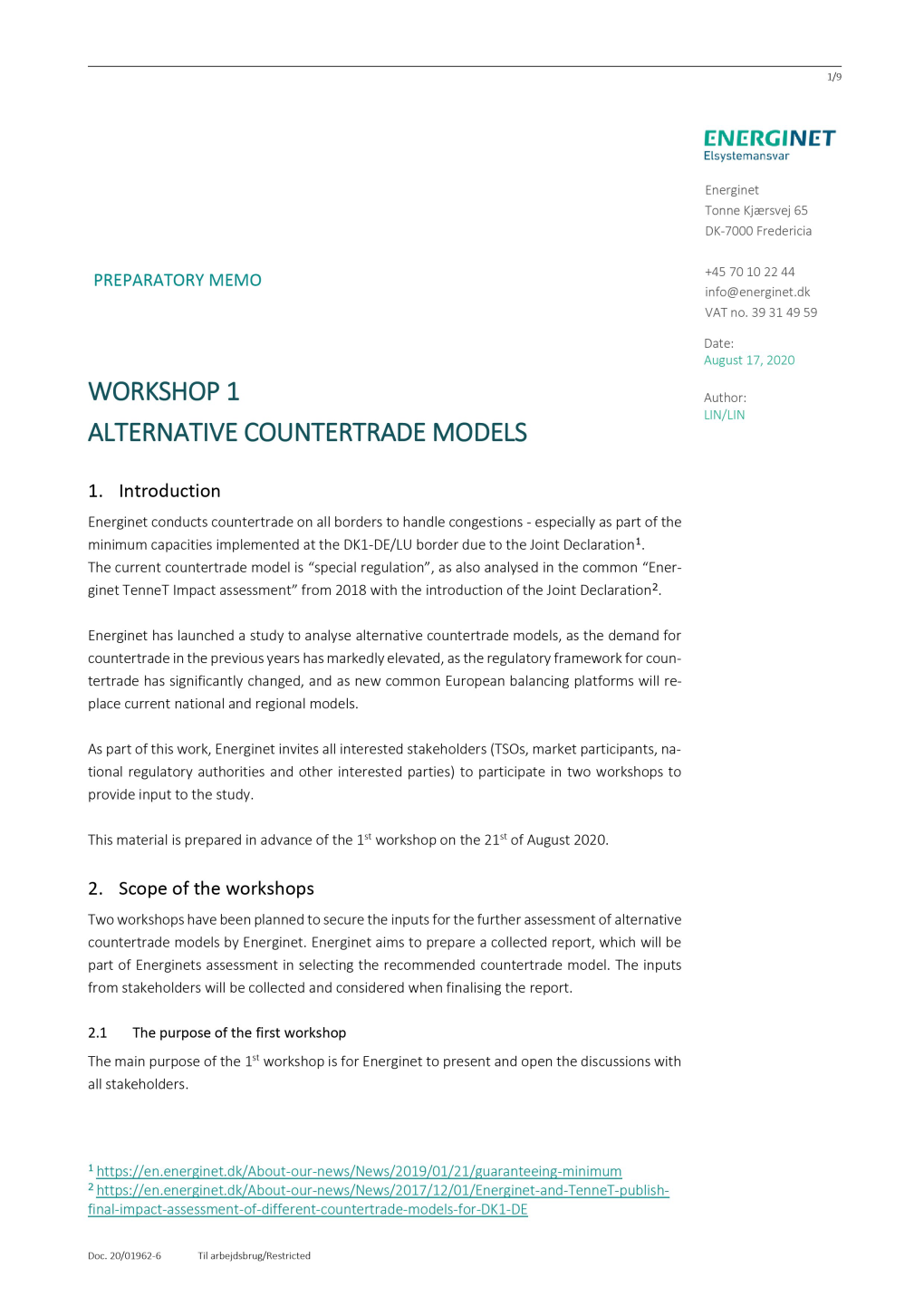 Workshop 1 Alternative Countertrade Models