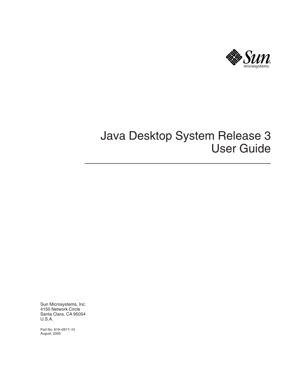 Java Desktop System Release 3 User Guide