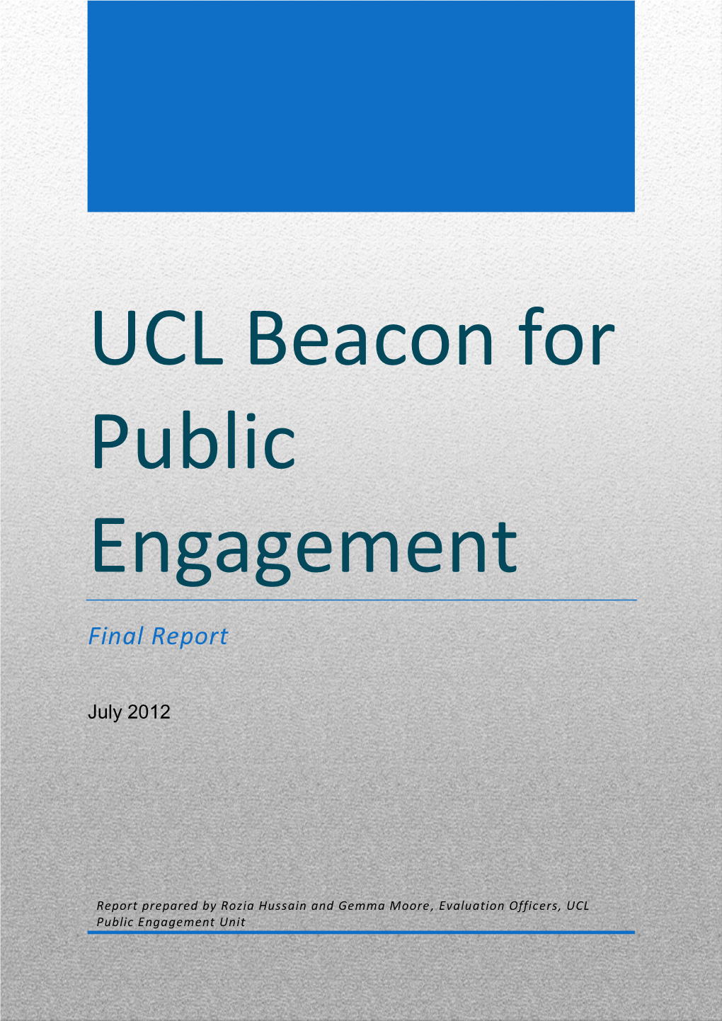 UCL Beacon for Public Engagement