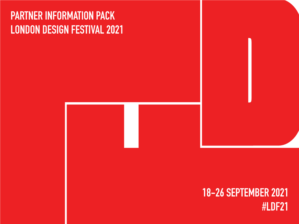 London Design Festival's Partner Information Pack