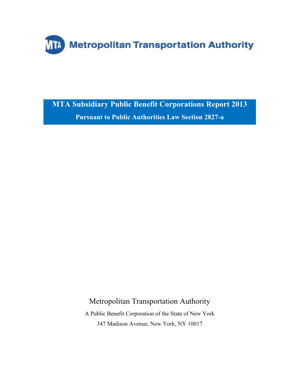 Subsidiary Report 2014 Dec 20 2013