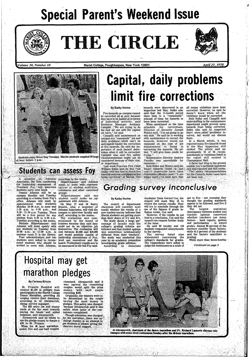 Special Parent's Weekend Issue Capital, Daily Problems Limit Fire