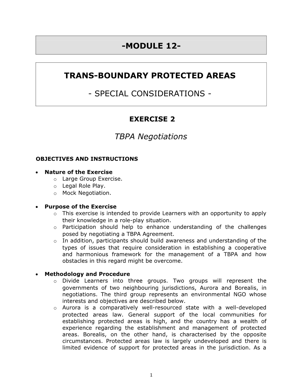 Trans-Boundary Protected Areas