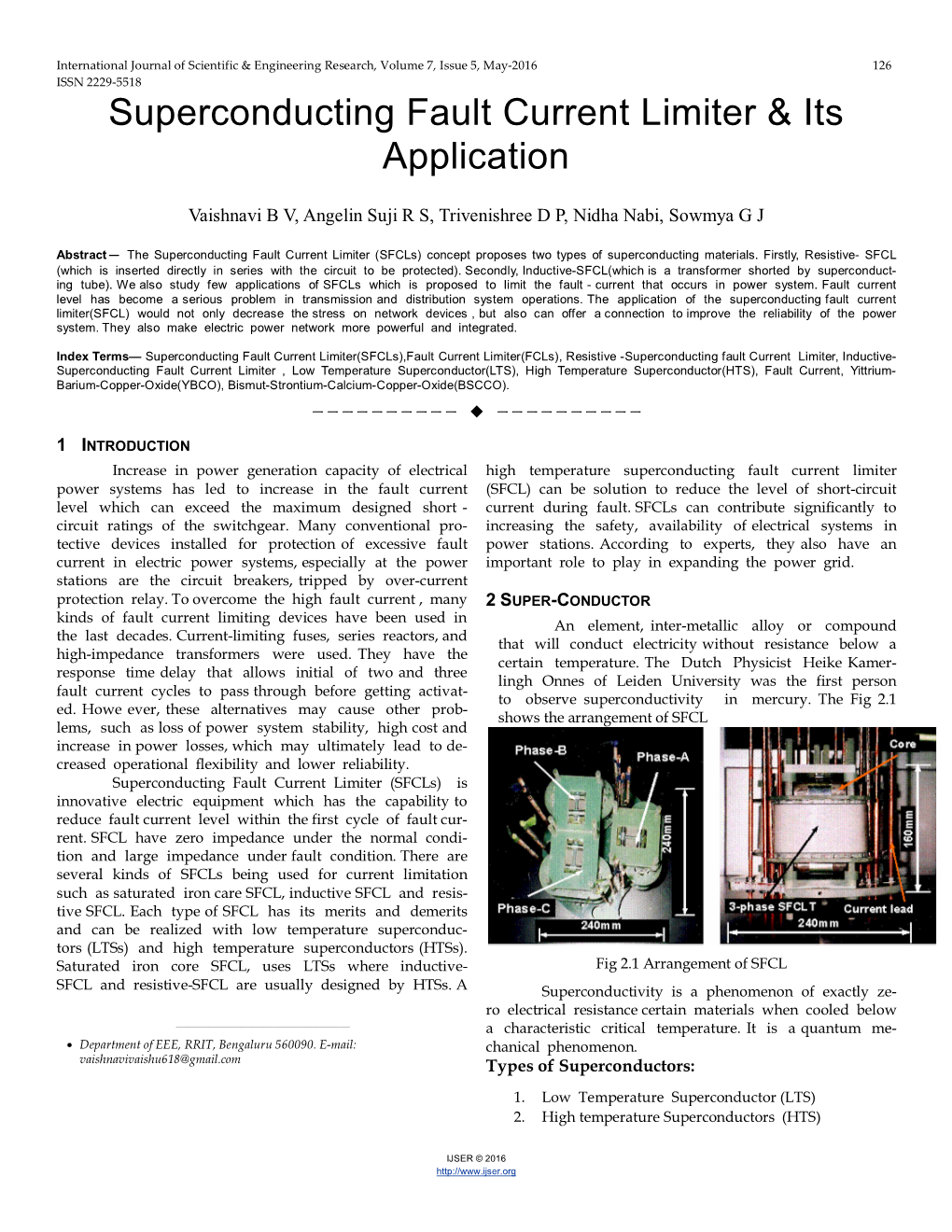 Superconducting Fault Current Limiter & Its Application