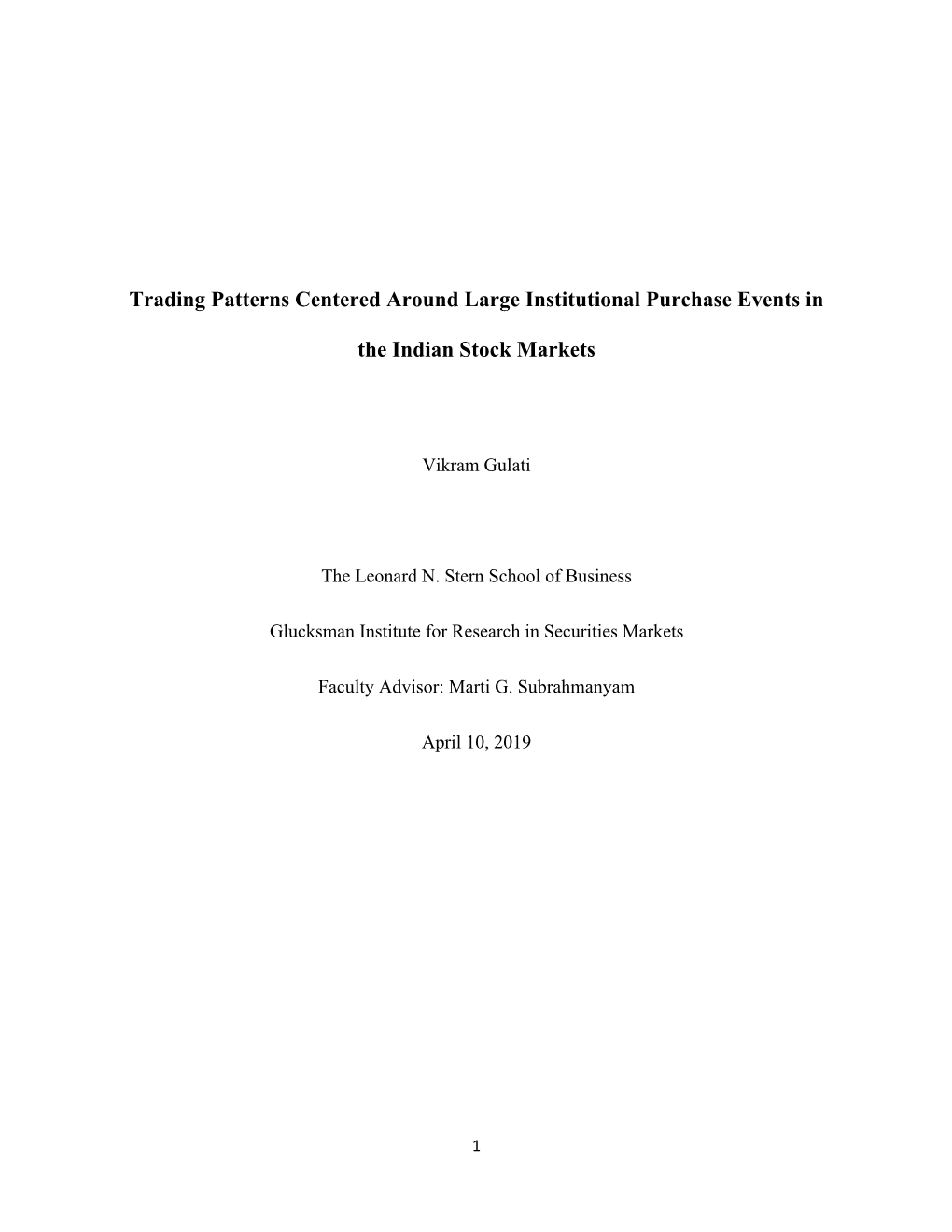 Trading Patterns Centered Around Large Institutional Purchase Events In