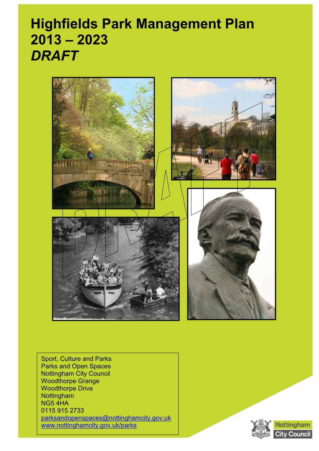 Highfields Park Management Plan 2013 – 2023 DRAFT