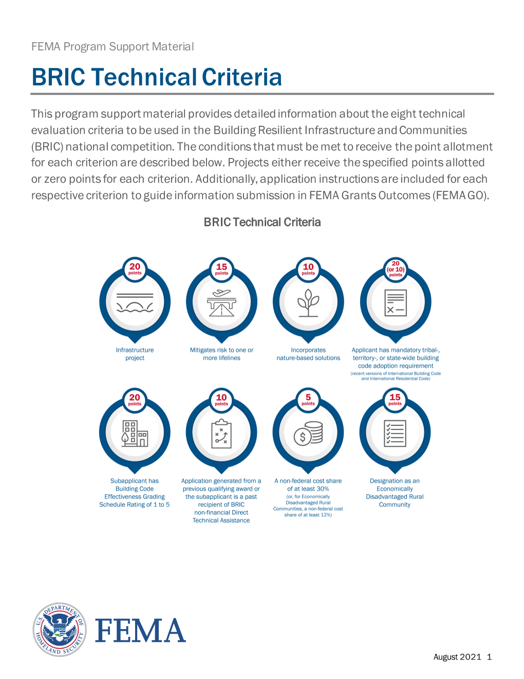 BRIC Technical Criteria