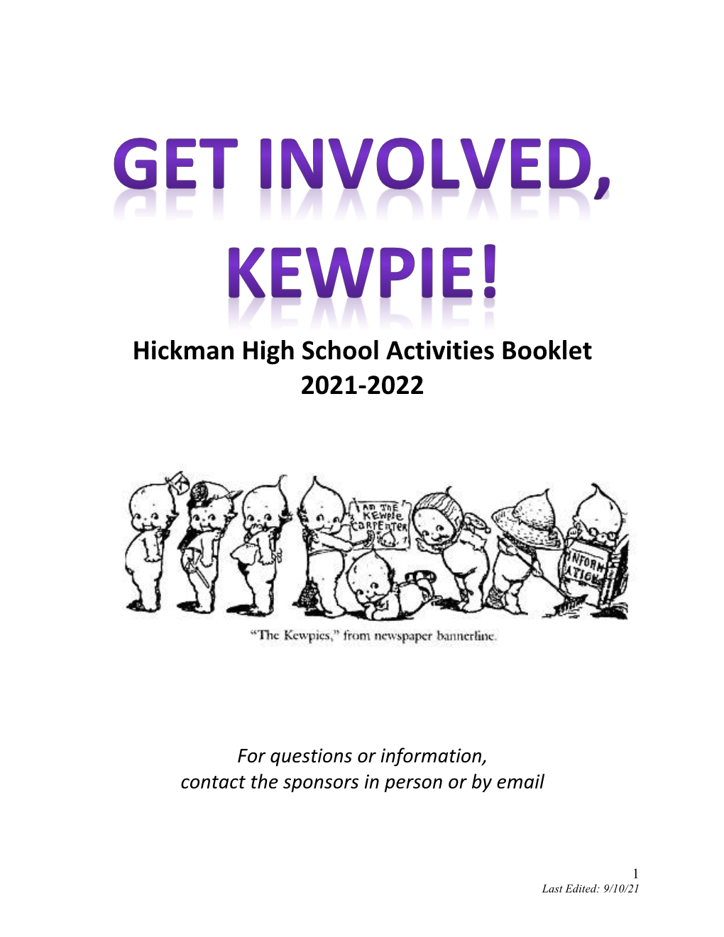 Hickman High School Activities Booklet 2021-2022