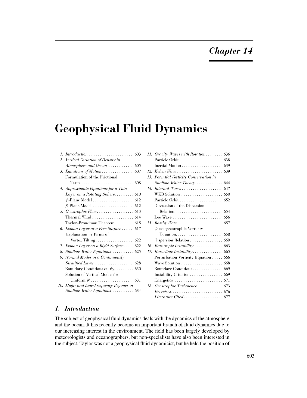 Geophysical Fluid Dynamics