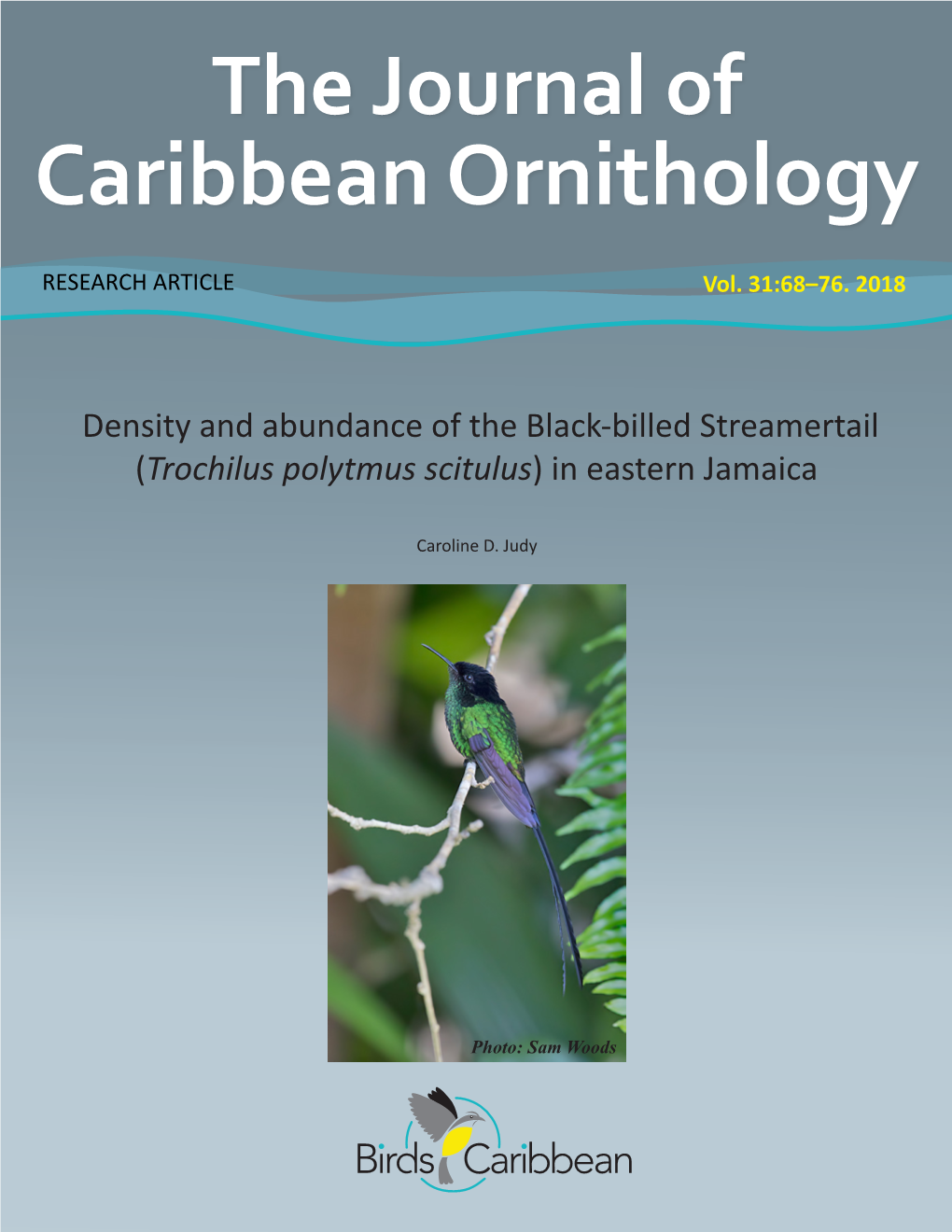 Trochilus Polytmus Scitulus) in Eastern Jamaica