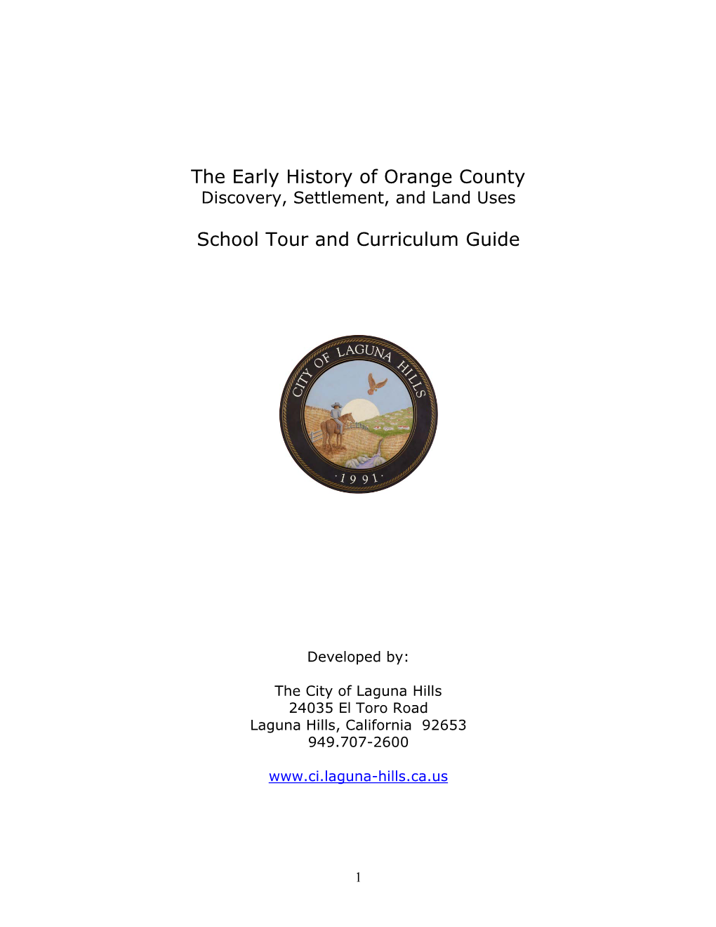 School Tour and Curriculum Guide (PDF)