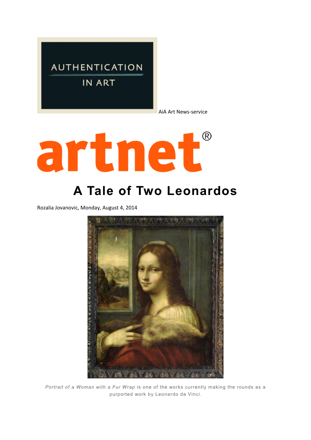 A Tale of Two Leonardos – Artnet