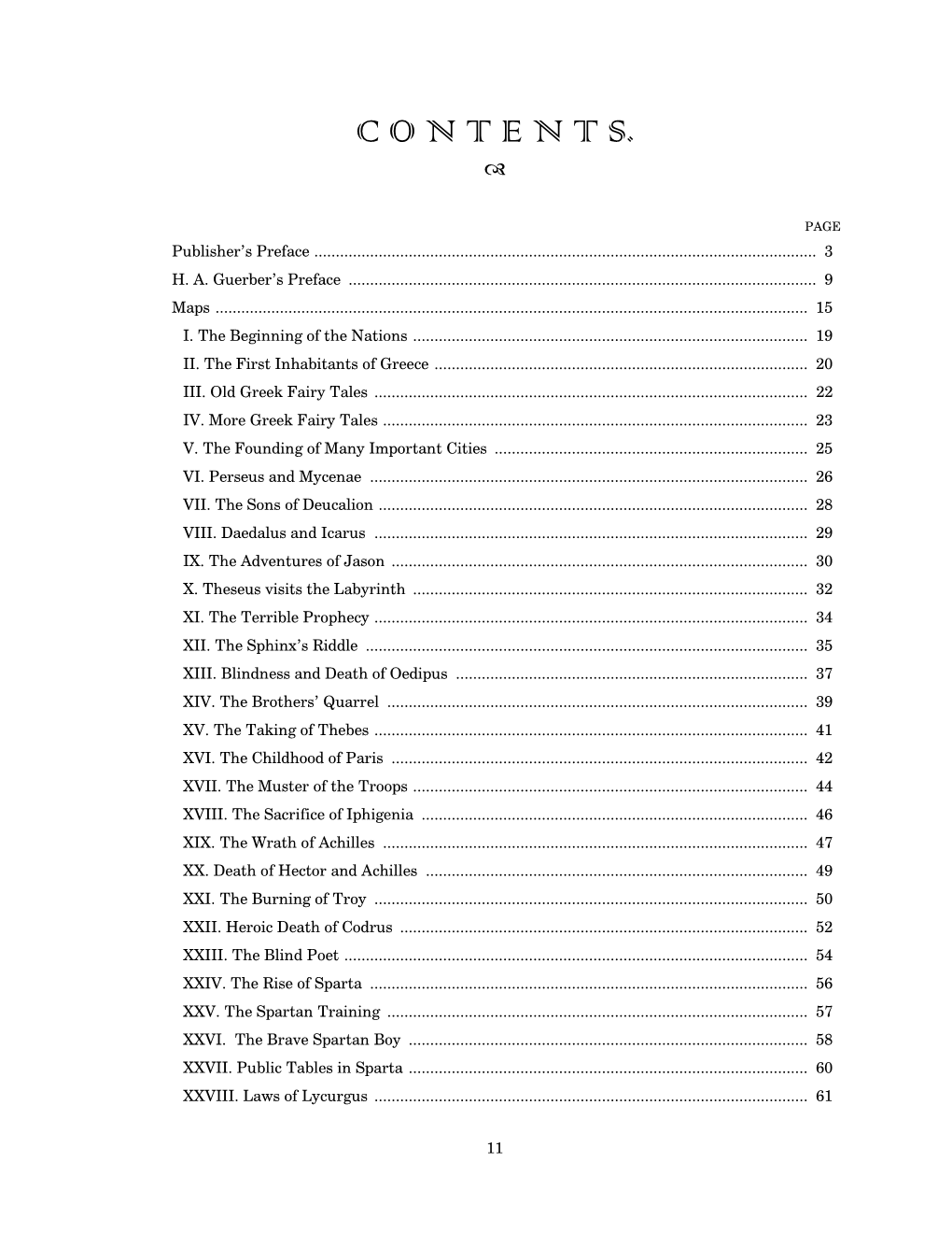 Table of Contents