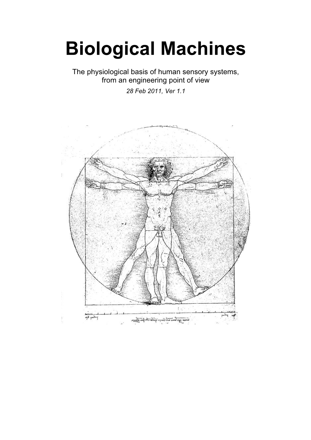 Biological Machines/Sensory Systems/Auditory System 27