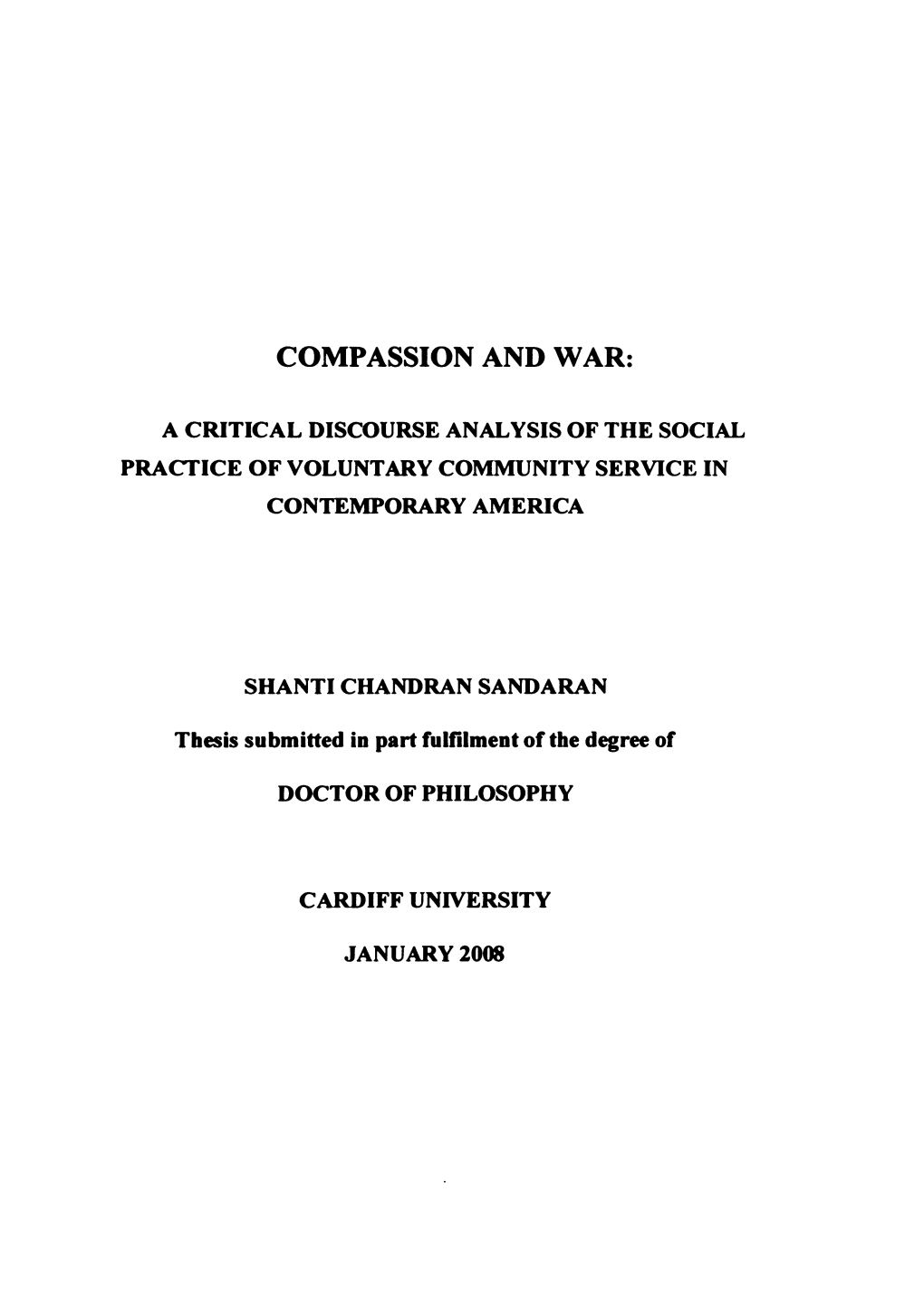 Compassion and War