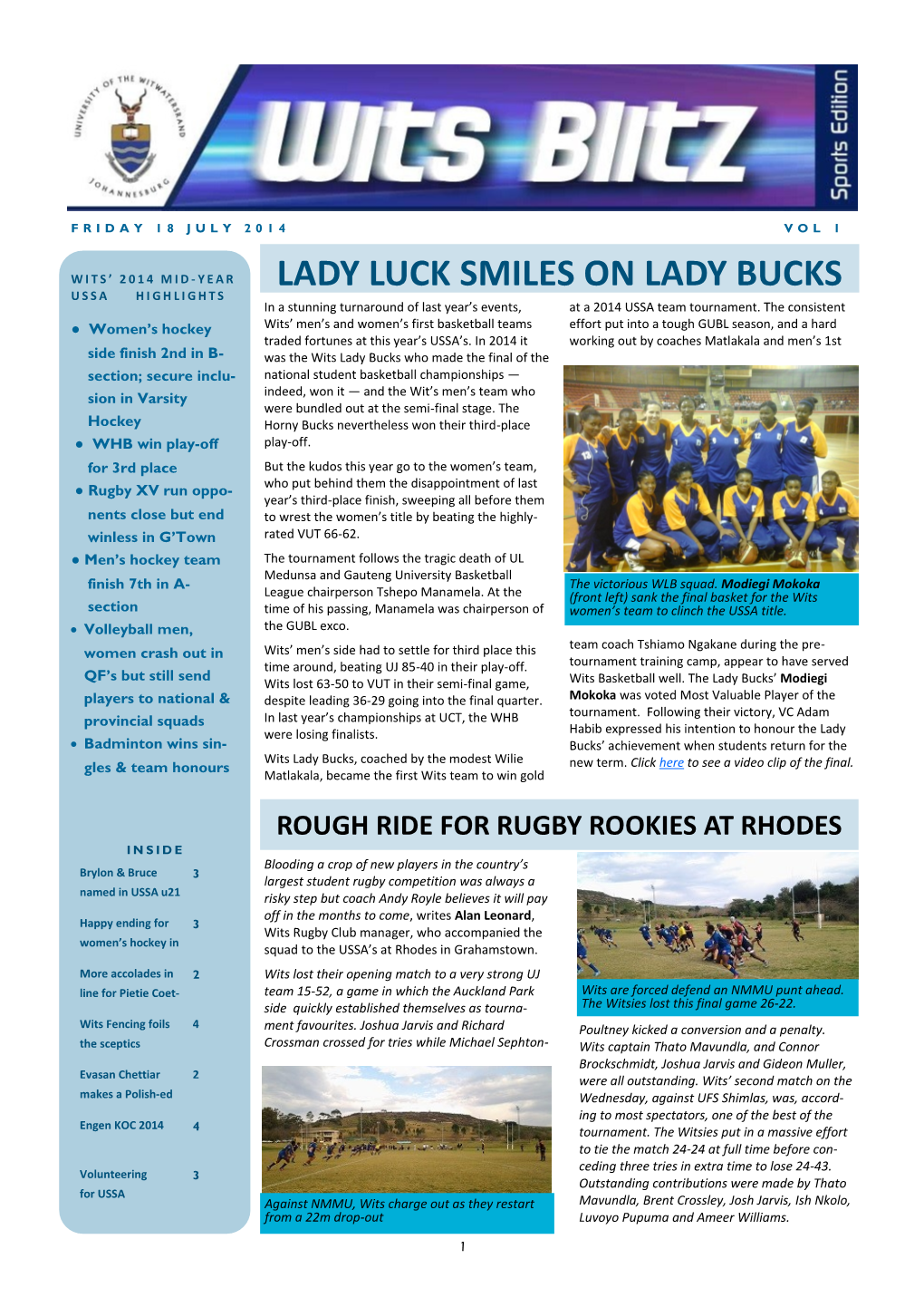 LADY LUCK SMILES on LADY BUCKS USSA HIGHLIGHTS in a Stunning Turnaround of Last Year’S Events, at a 2014 USSA Team Tournament