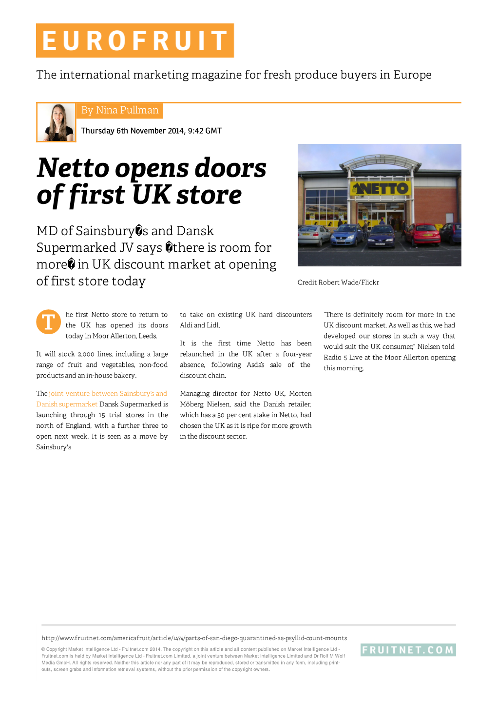 Netto Opens Doors of First UK Store