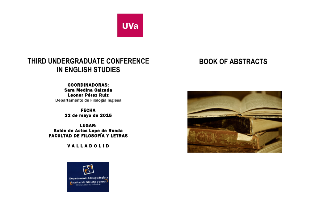 Book of Abstracts in English Studies