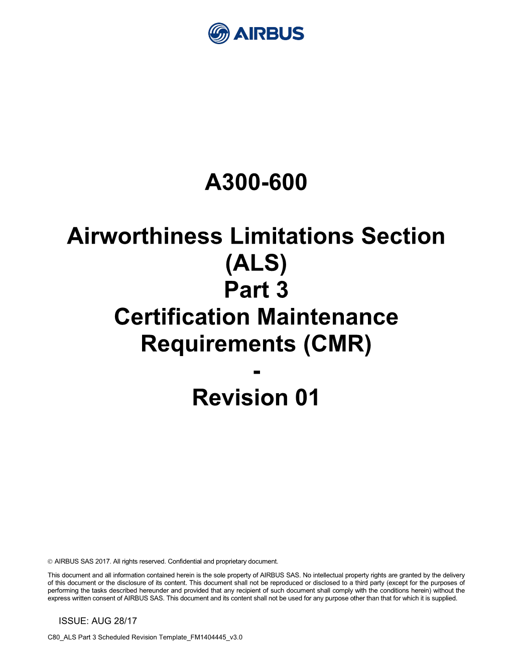 A300-600 ALS Part 3 Revision 01