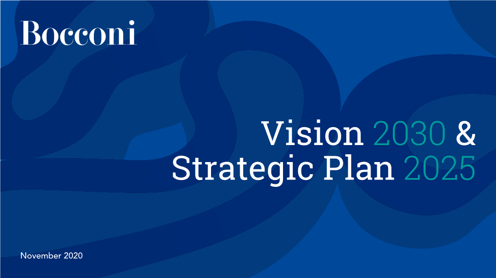 November 2020 VISION 2030 & STRATEGIC PLAN 2025