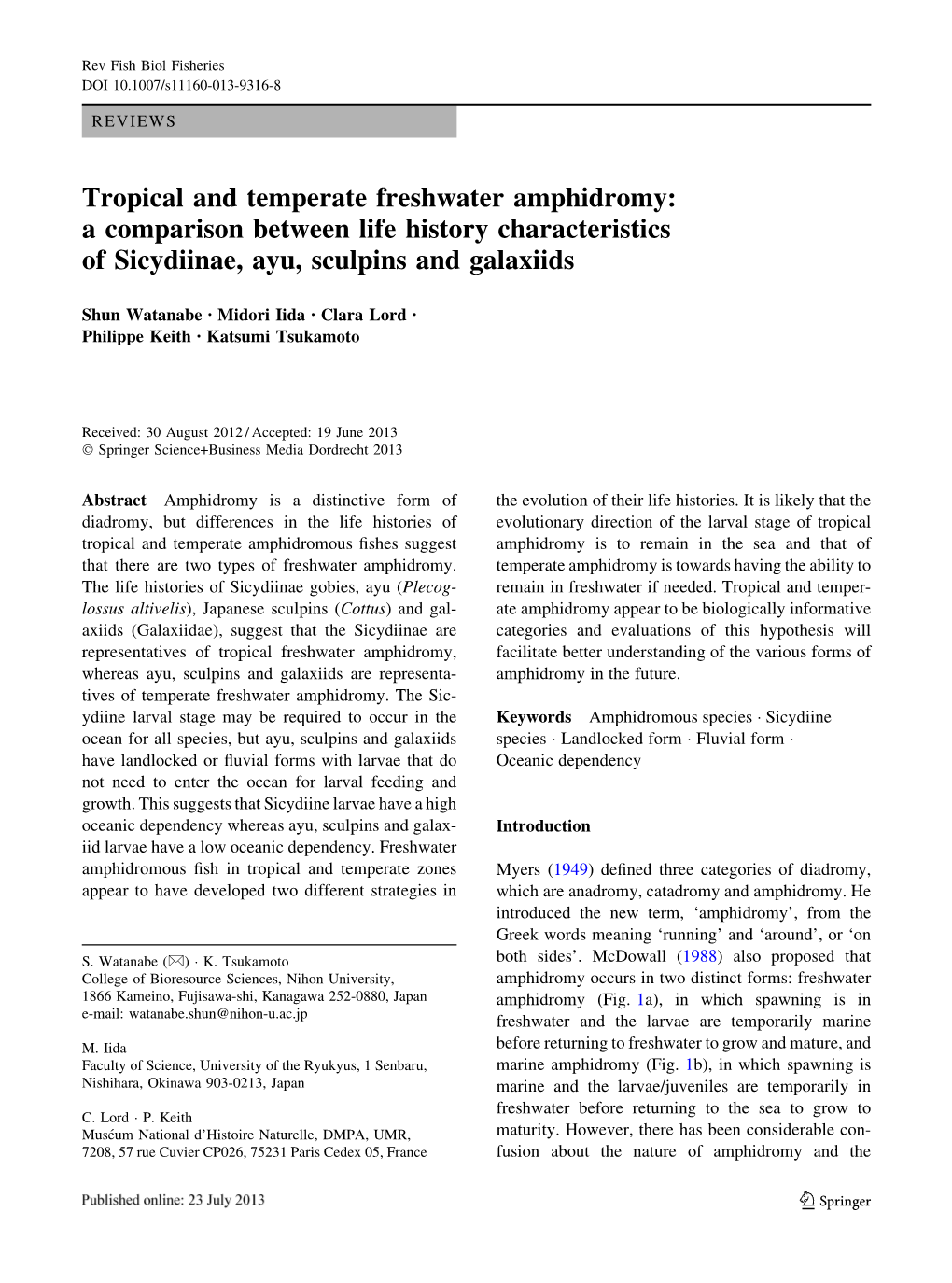 Watanabe Et Al-Rev Fish Biol Fisheries-2014.Pdf