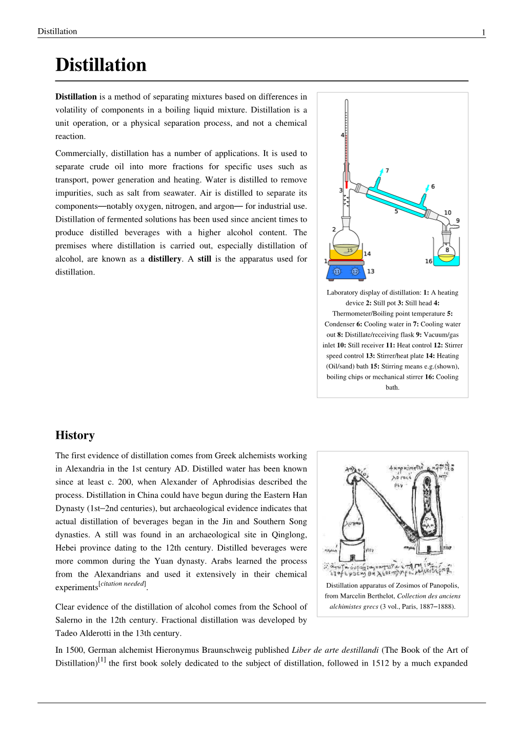 Distillation 1 Distillation