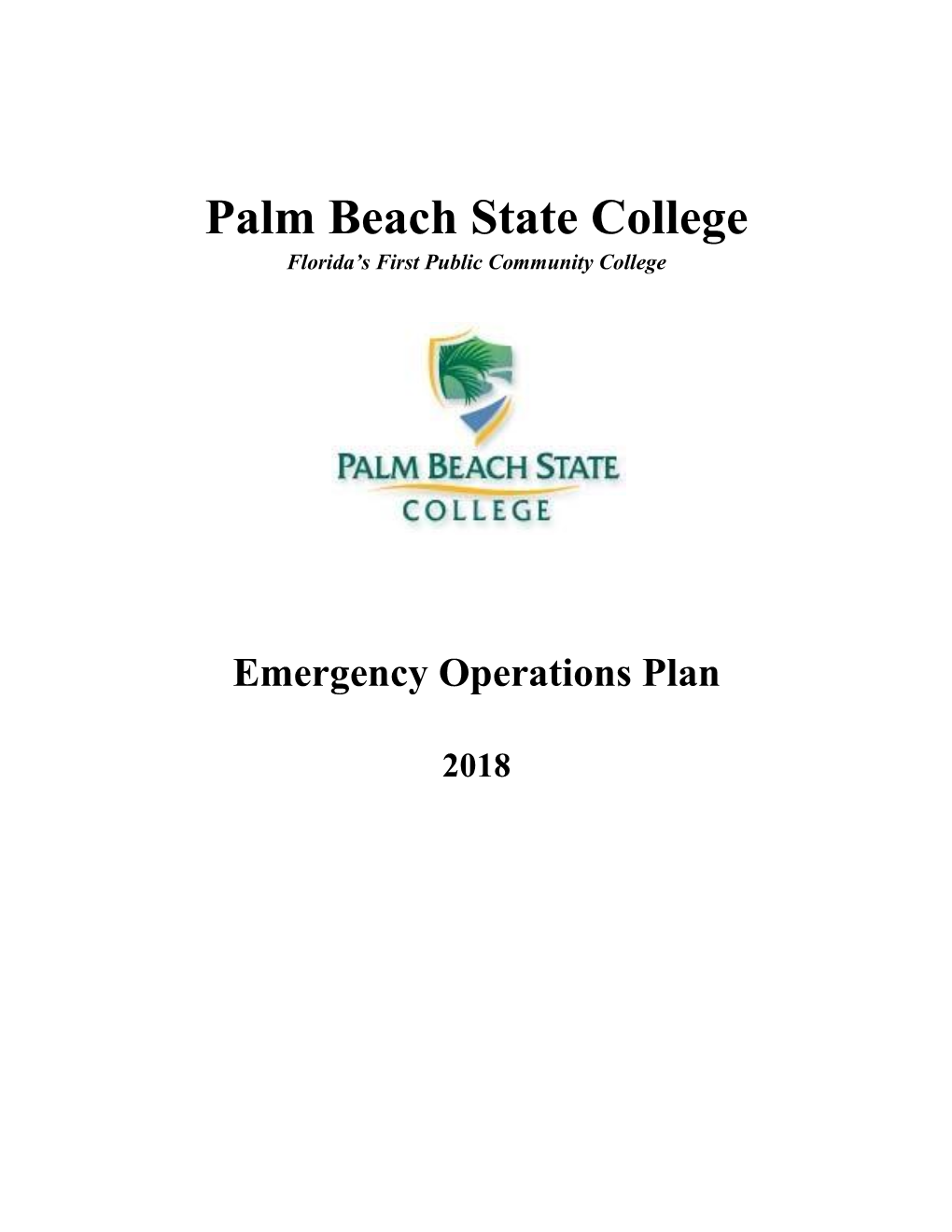 Palm Beach State College Emergency Communications Plan