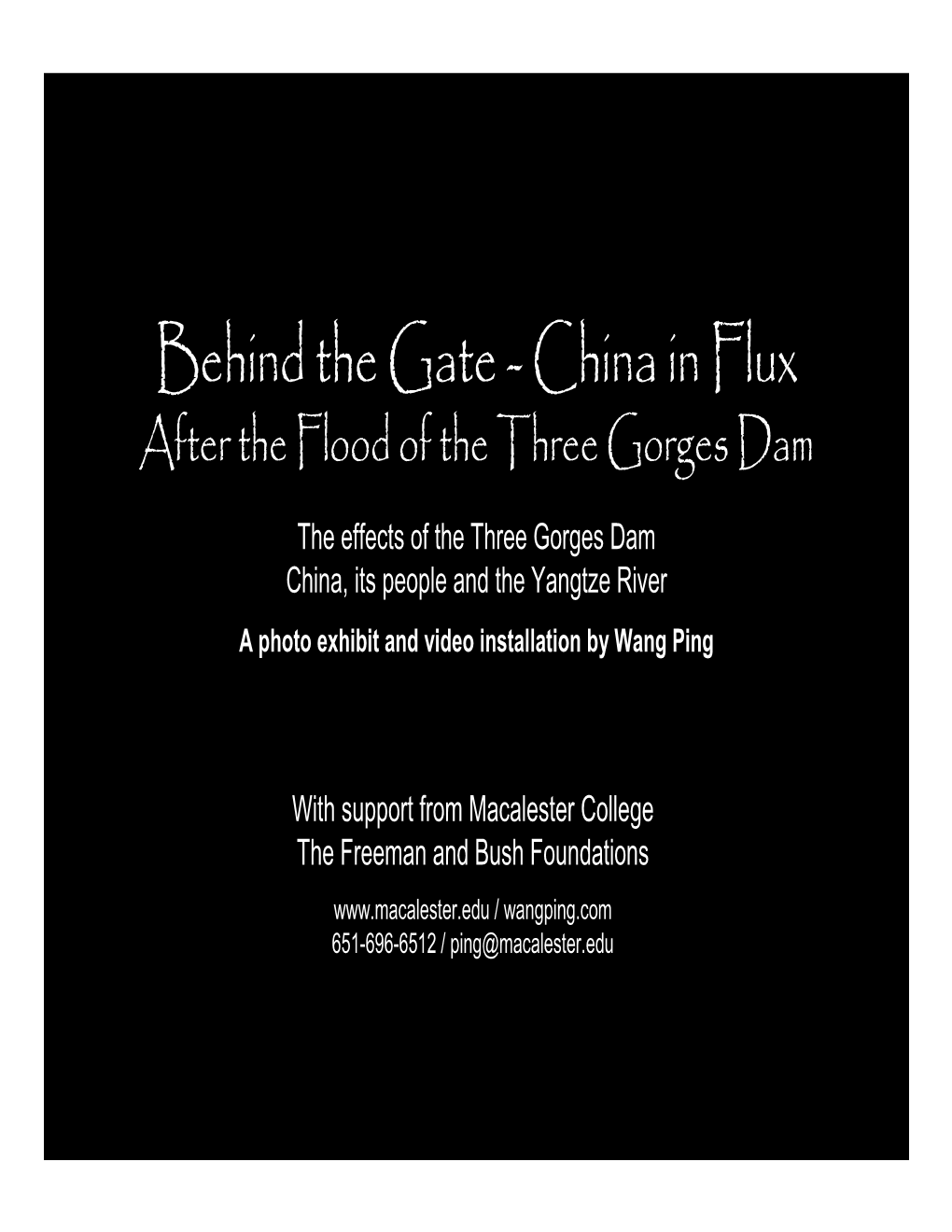 Behind the Gate - China in Flux After the Flood of the Three Gorges Dam