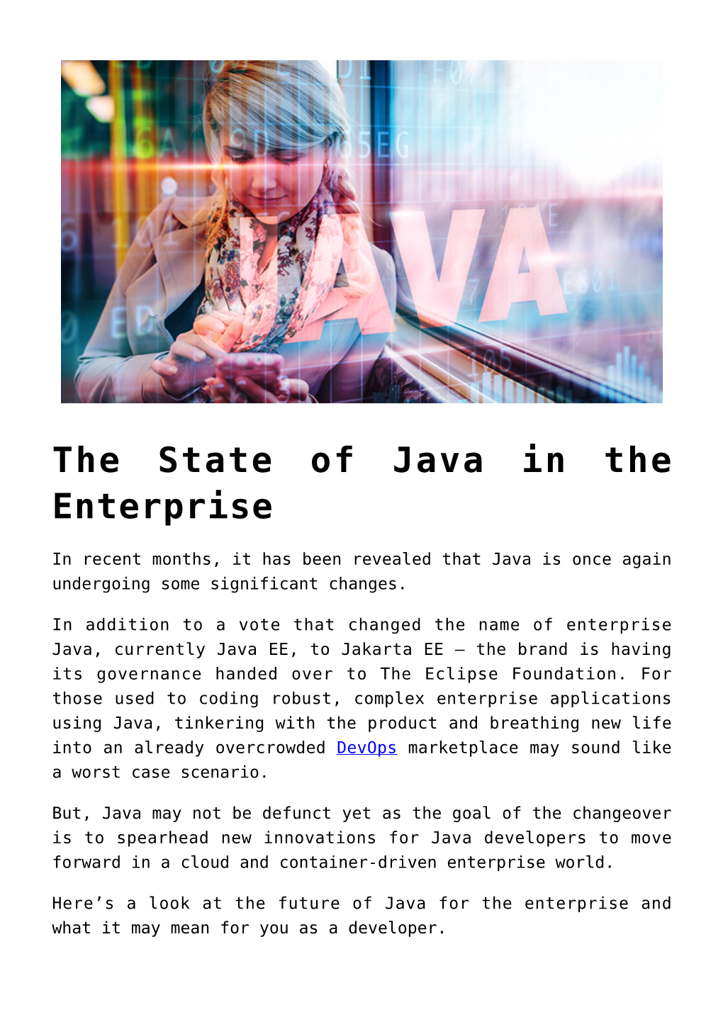 The State of Java in the Enterprise