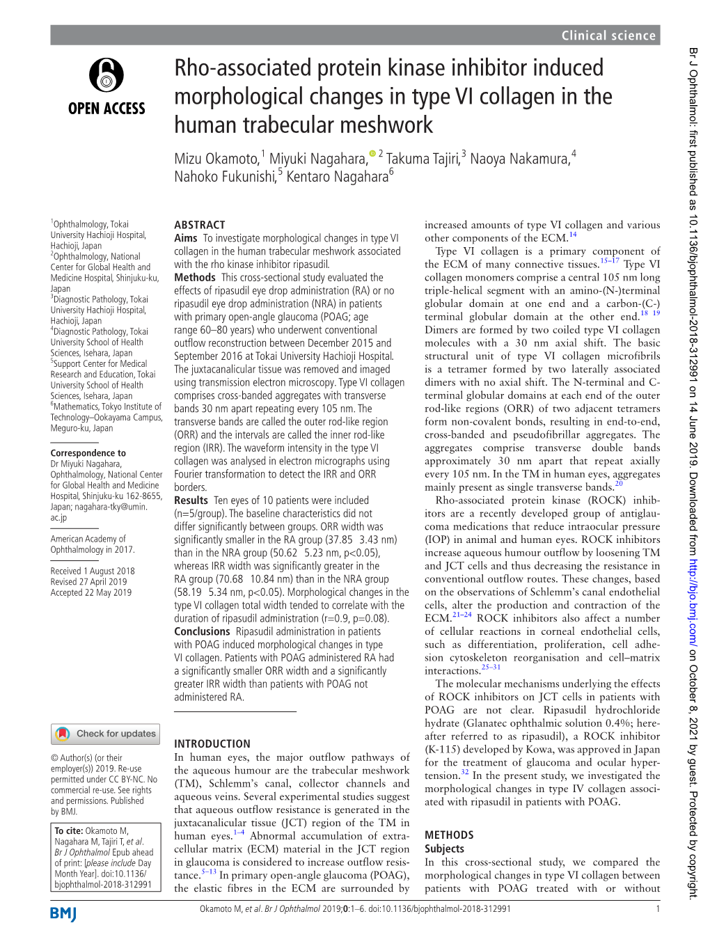 Rho-Associated Protein Kinase Inhibitor Induced Morphological