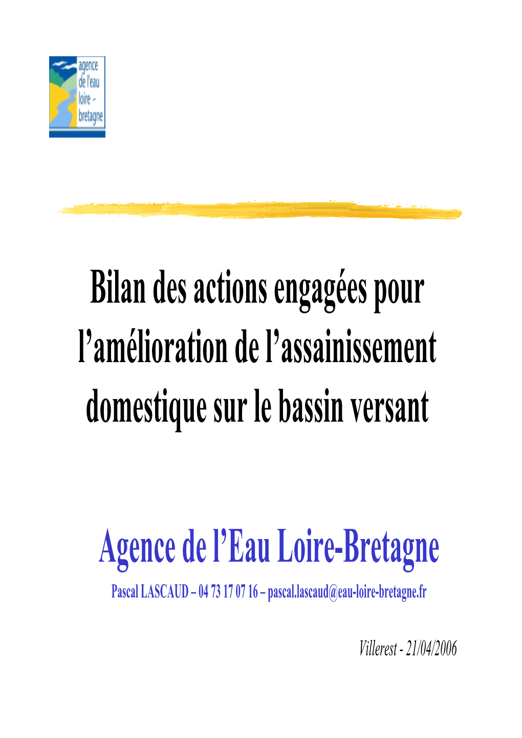 Bilan Des Actions Engagées Pour L'amélioration De L'assainissement