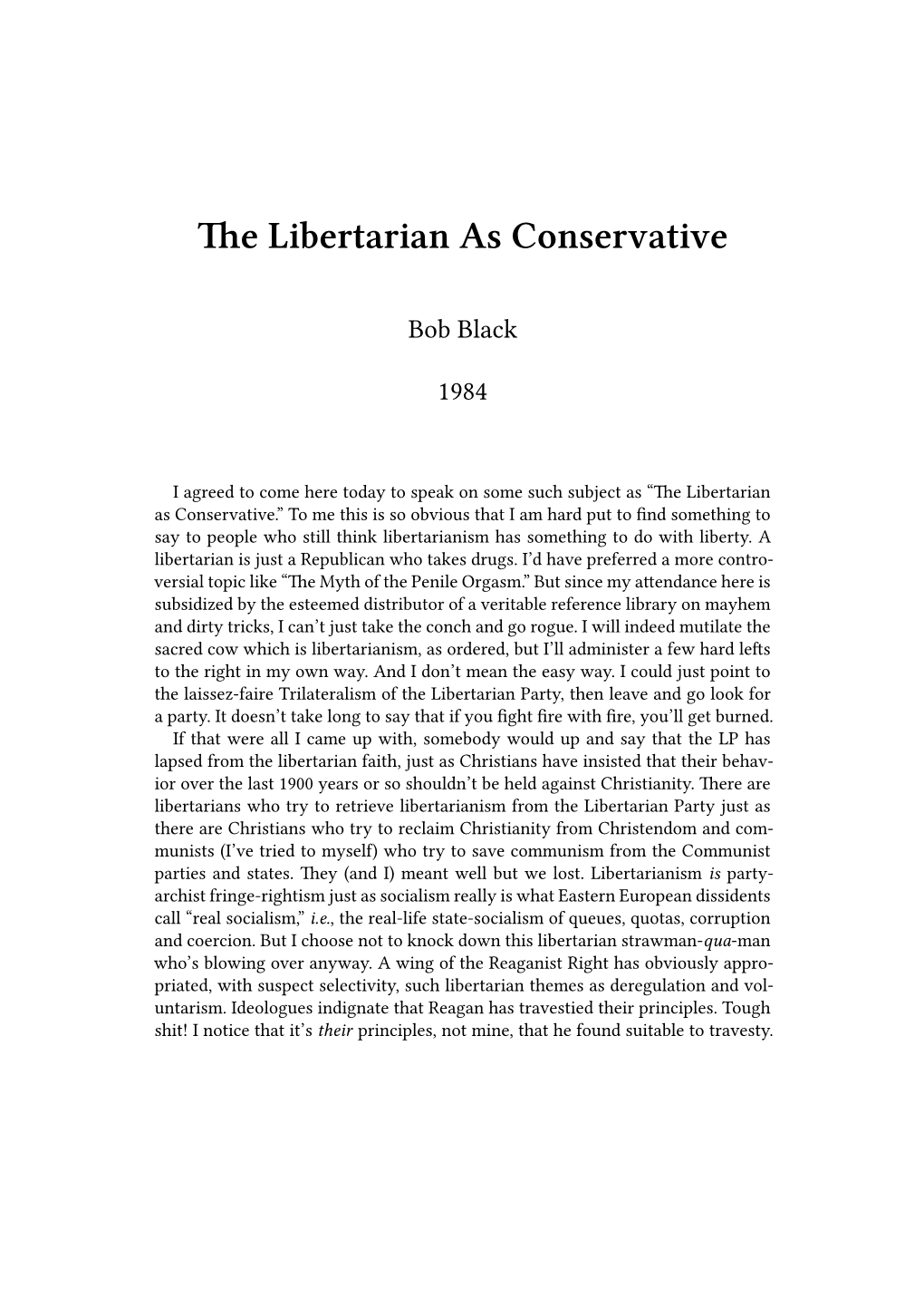 Libertarian As Conservative