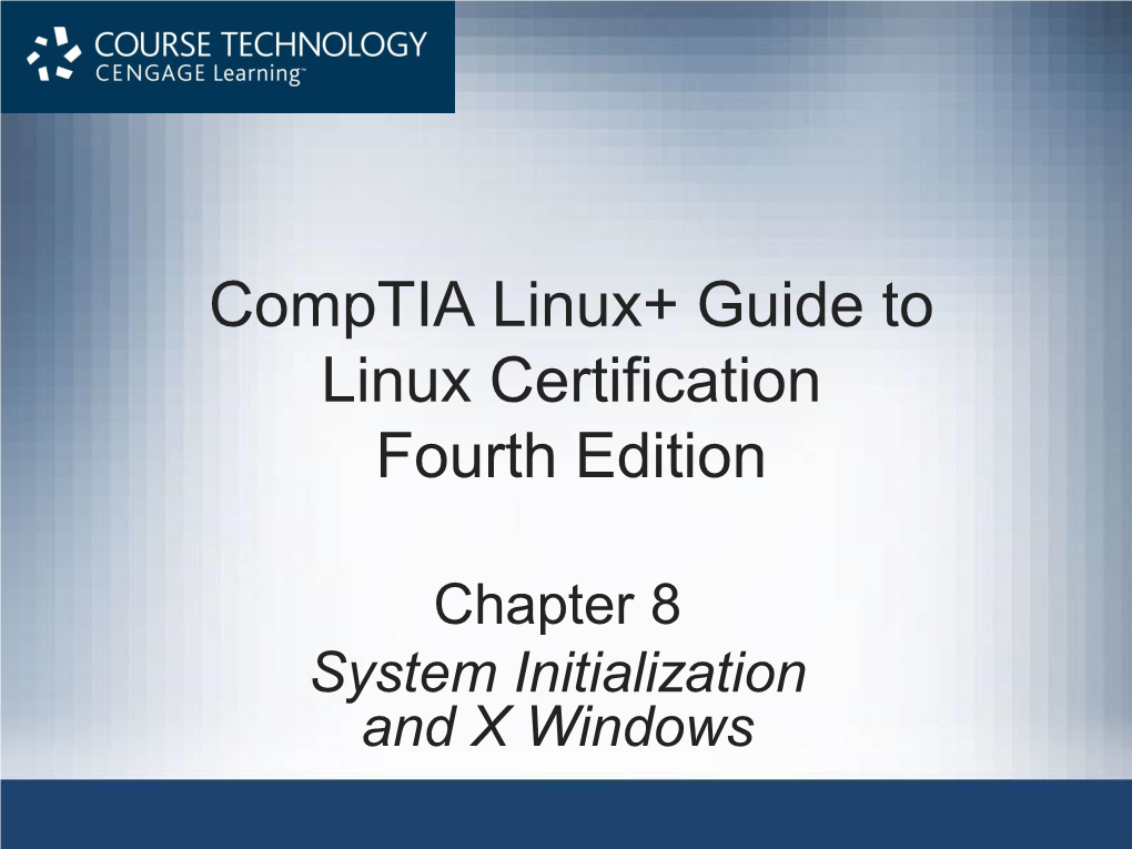 Comptia Linux+ Guide to Linux Certification Fourth Edition
