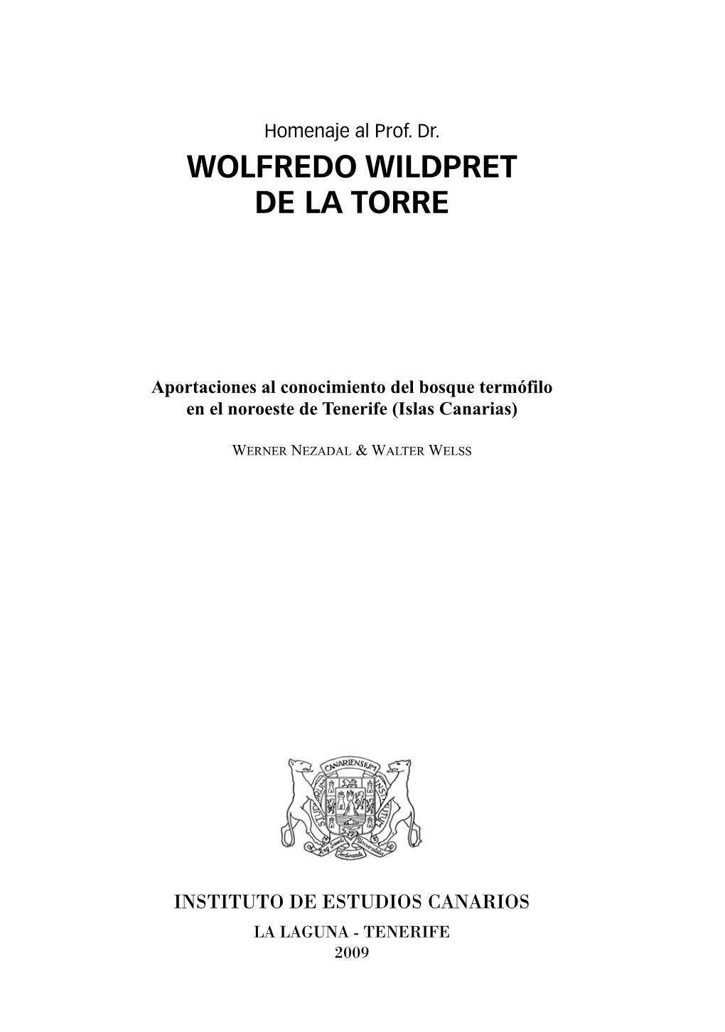 Wolfredo Wildpret De La Torre