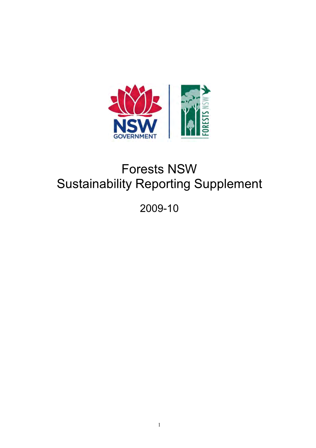 Forests NSW Sustainability Reporting Supplement 2009-10