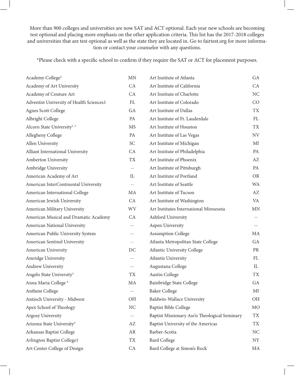 More Than 900 Colleges and Universities Are Now SAT and ACT Optional