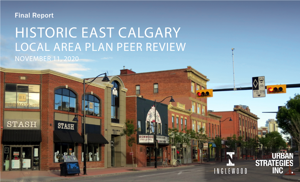 Historic East Calgary Local Area Plan Peer Review November 11, 2020