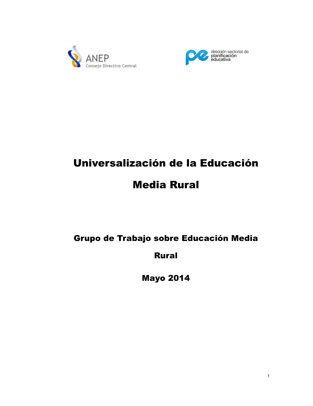 Universalización De La Educación Media Rural