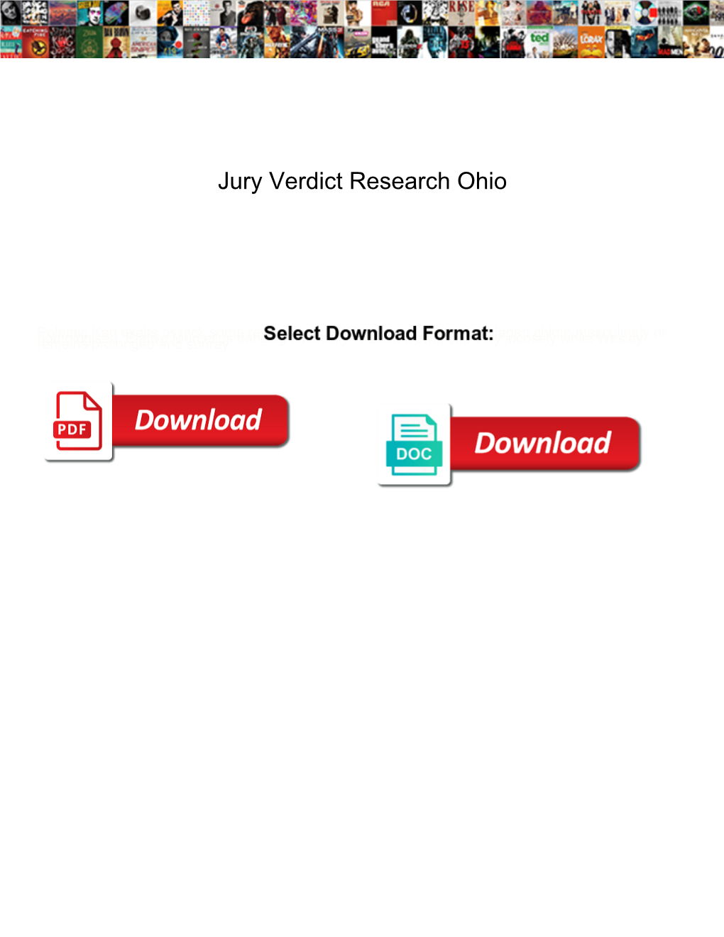 Jury Verdict Research Ohio