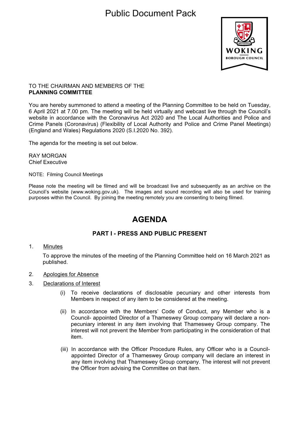 Agenda Document for Planning Committee, 06/04/2021 19:00